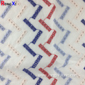 Multifunctional voile embroidered Blue Cotton Lace Fabric
